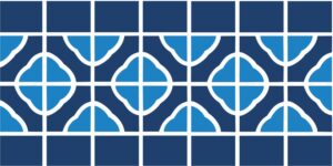 Barrier Reef Blue Mosaic